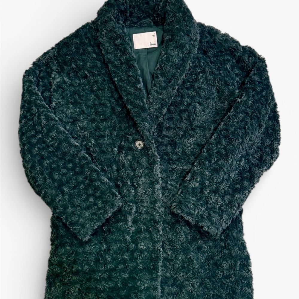Aritzia Wilfred Free Greteplush Jacket in Dark Green Size Small